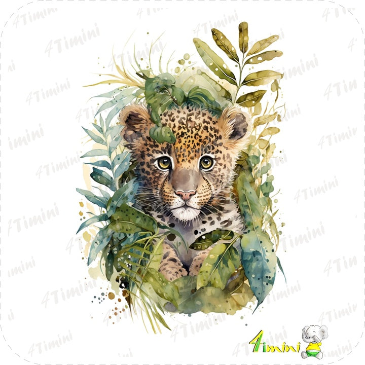 Ensemble de 5 débarbouillettes velours - Safari