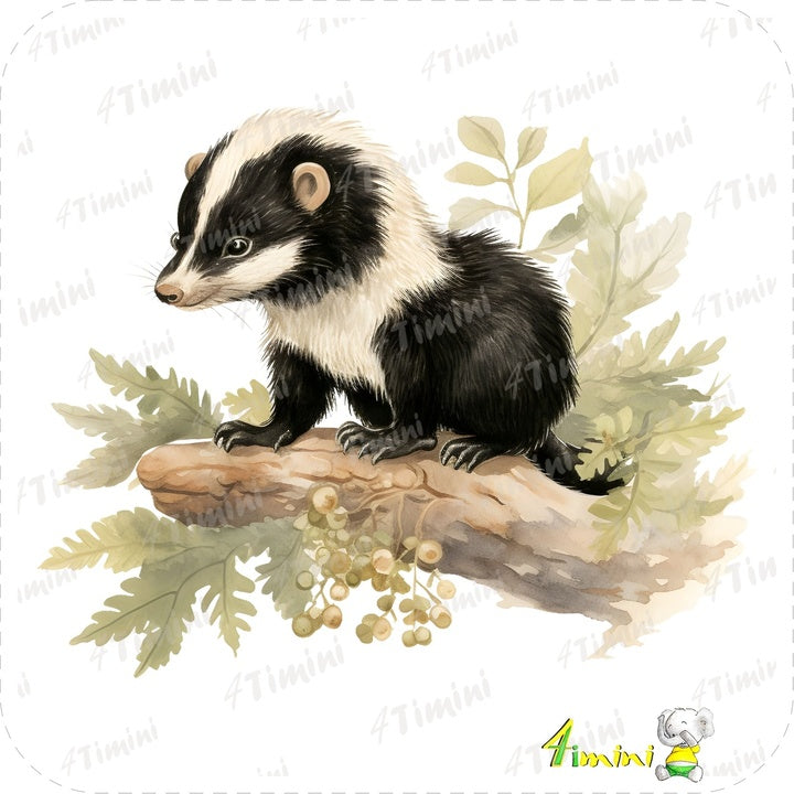 Ensemble de 5 débarbouillettes velours - Animaux de la forêt