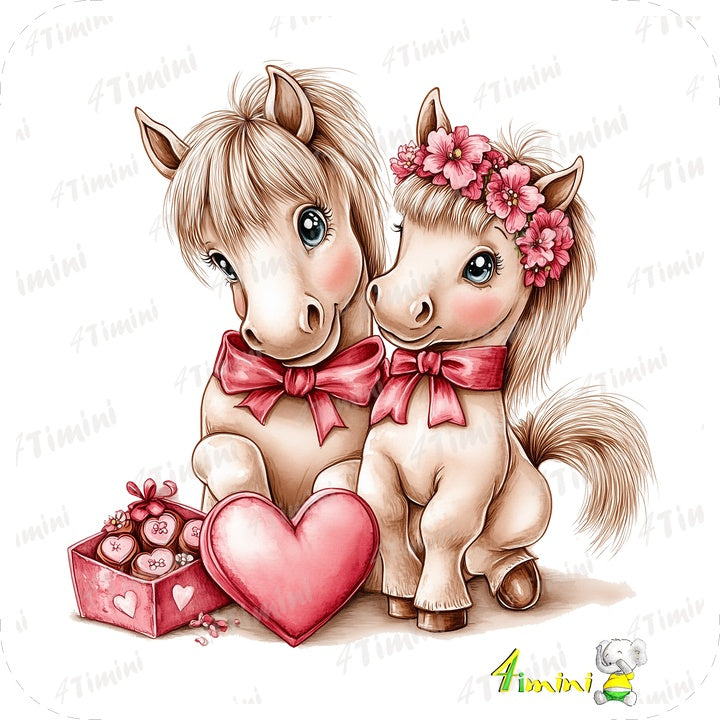 Ensemble de 5 débarbouillettes velours - Amoureux de la ferme