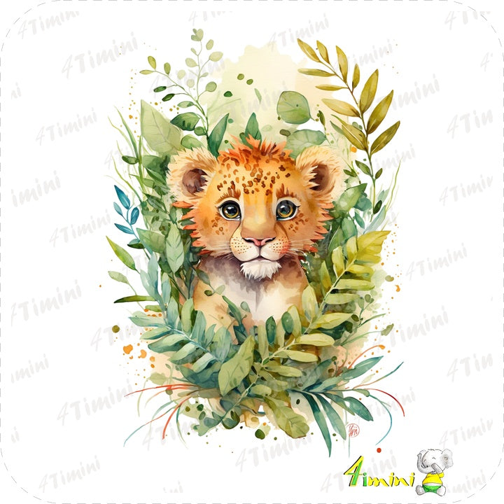 Ensemble de 5 débarbouillettes velours - Safari2