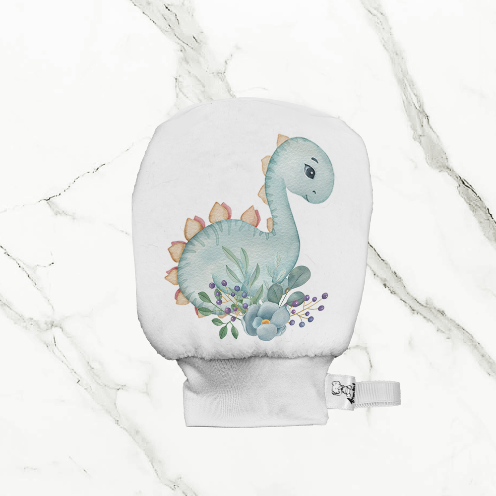 Dino floral - Mitaine de bain
