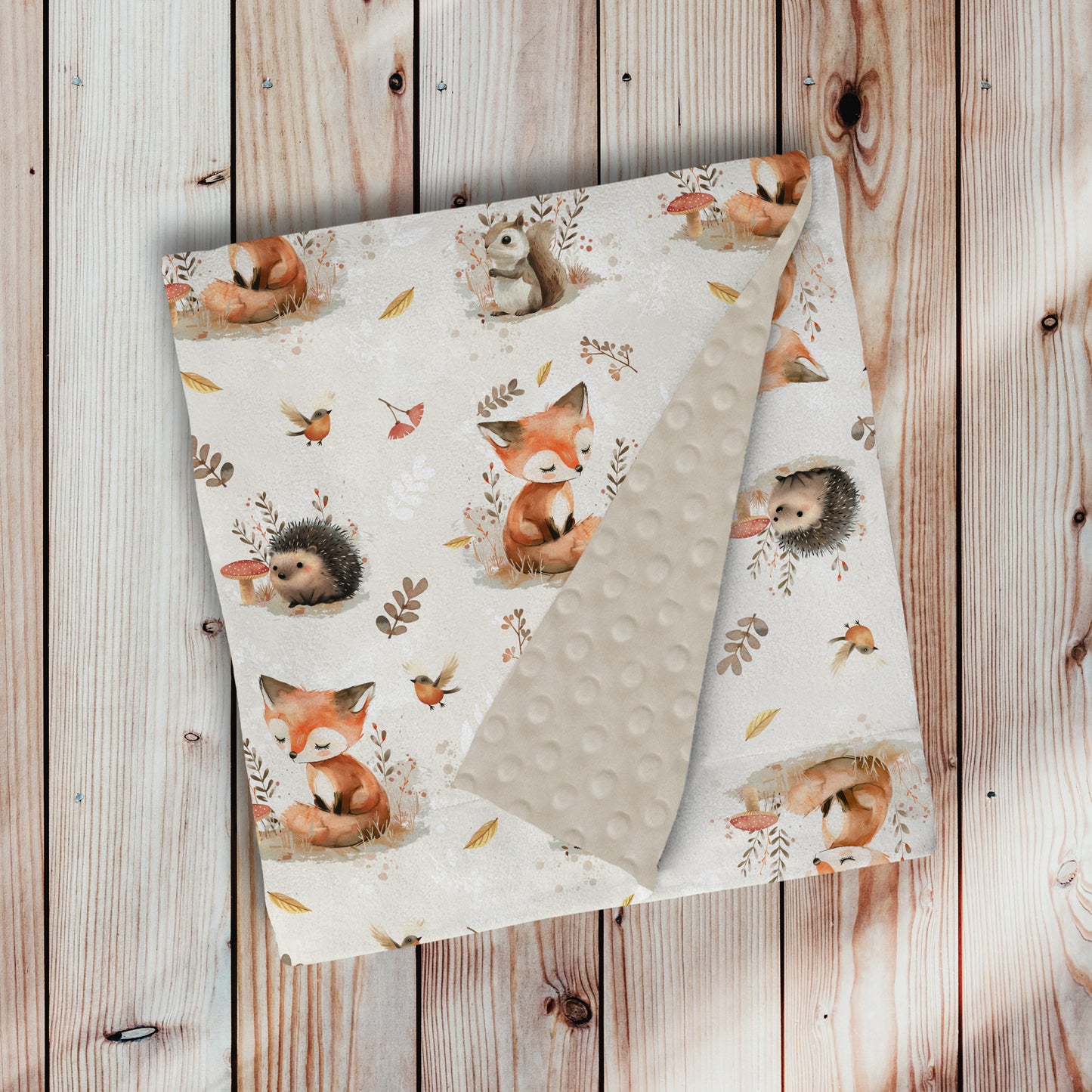 Doudou en minky - Doux renard