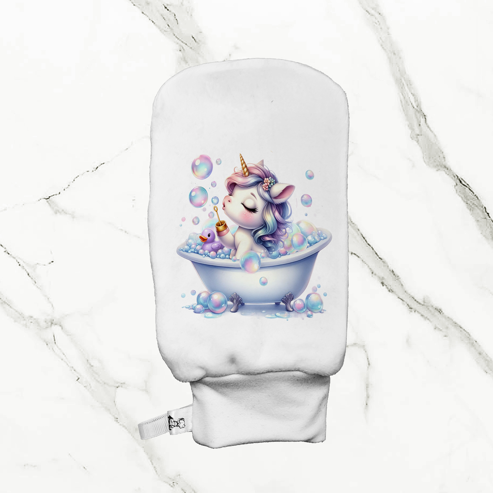 L'heure du bain licorne - Mitaine de bain