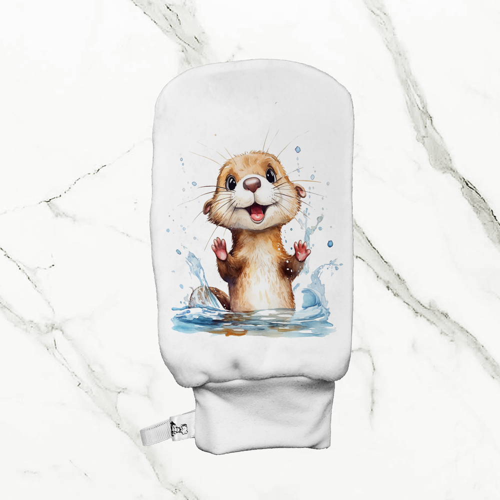 Loutre à la nage - Mitaine de bain
