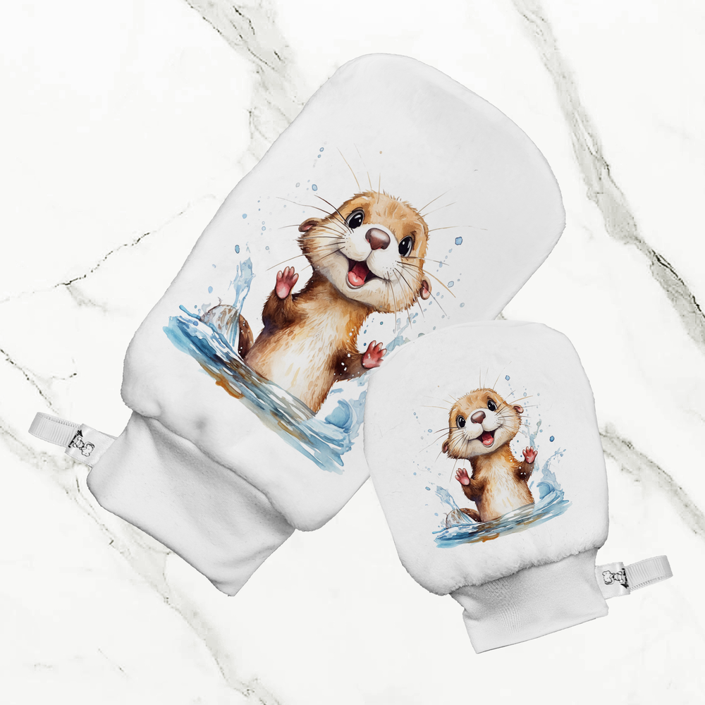 Loutre à la nage - Mitaine de bain