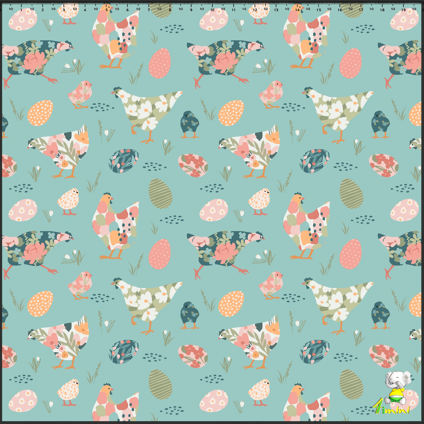 Mousseline - Poulettes fleuris