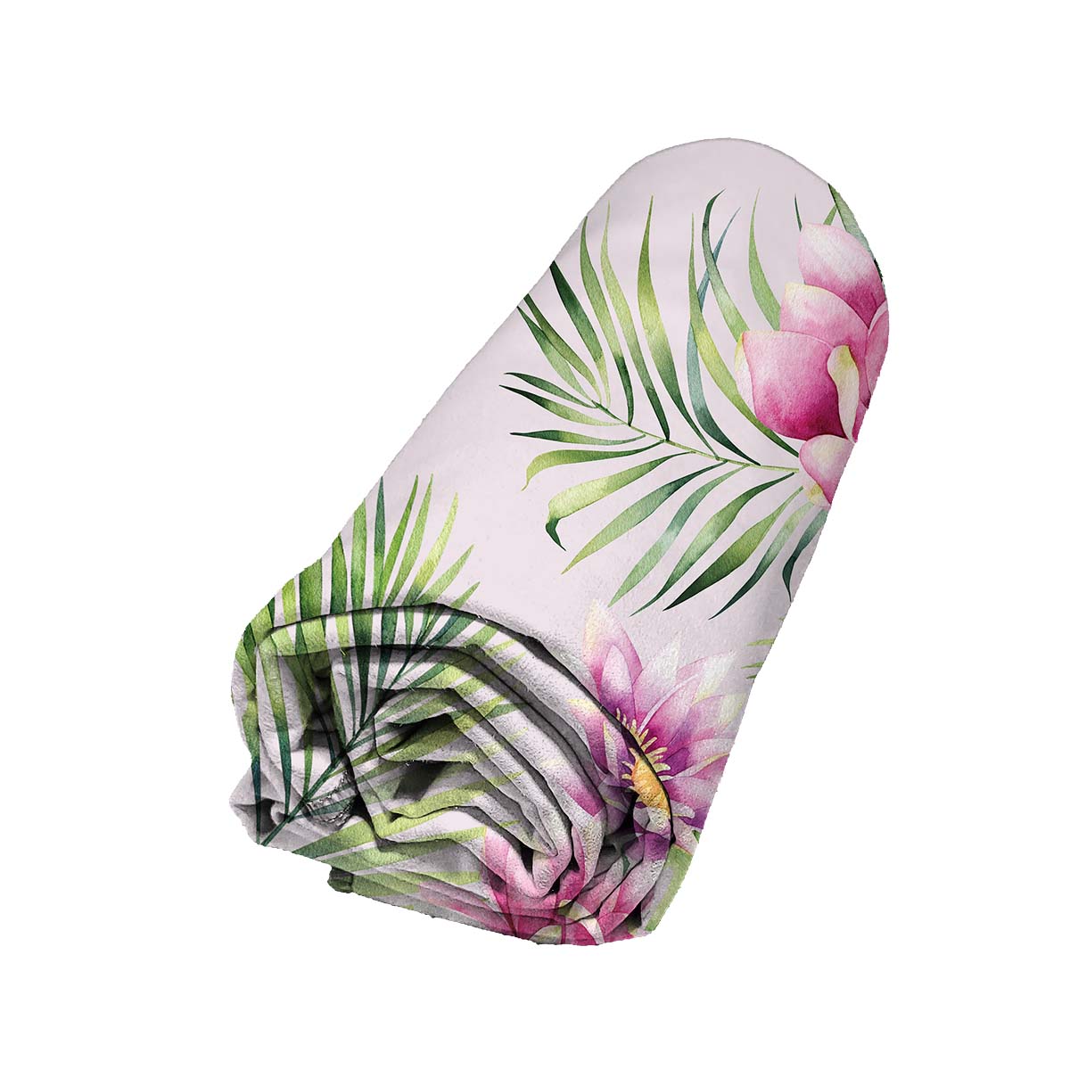 Serviette de plage - Fleurs tropicales roses