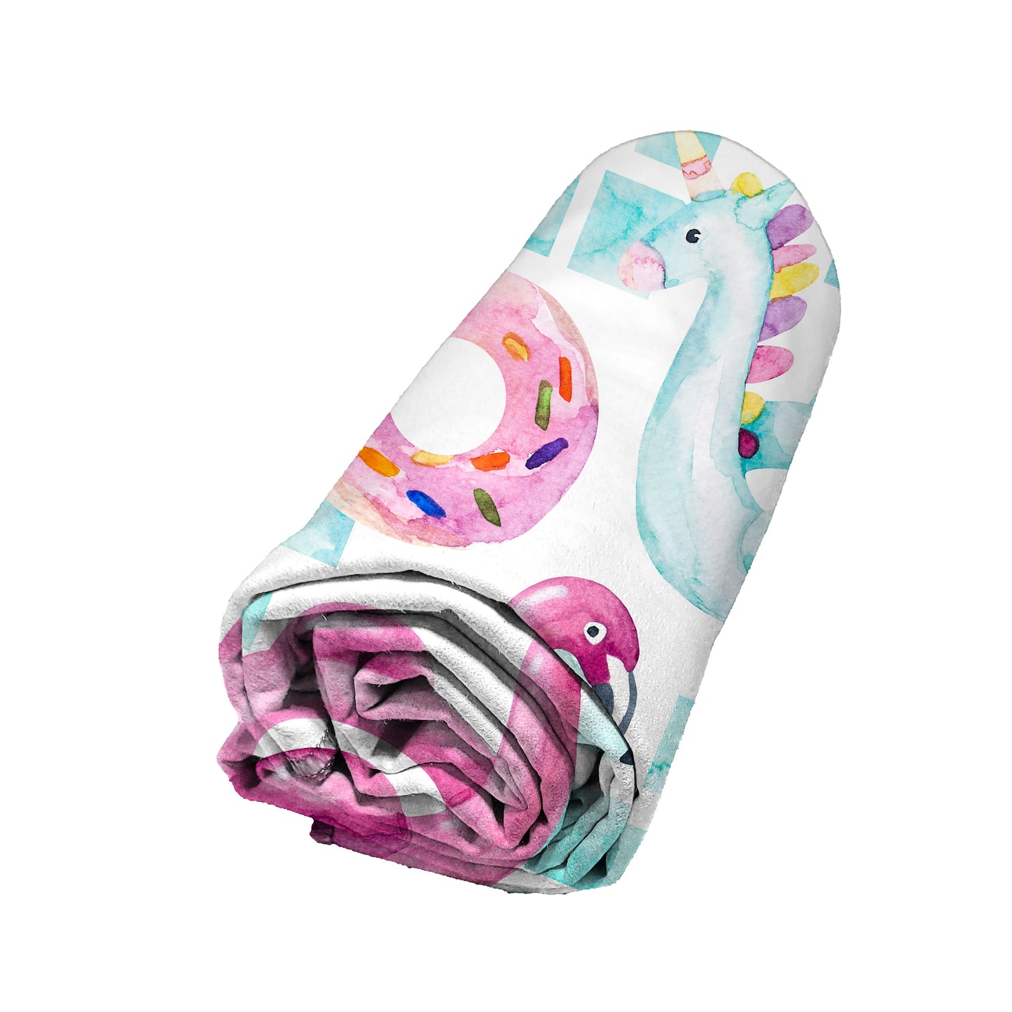Serviette de plage - Les flotteurs flamant-licorne
