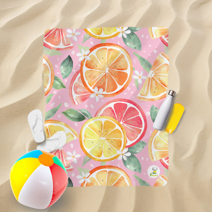 Serviette de plage - Tranches d'agrumes