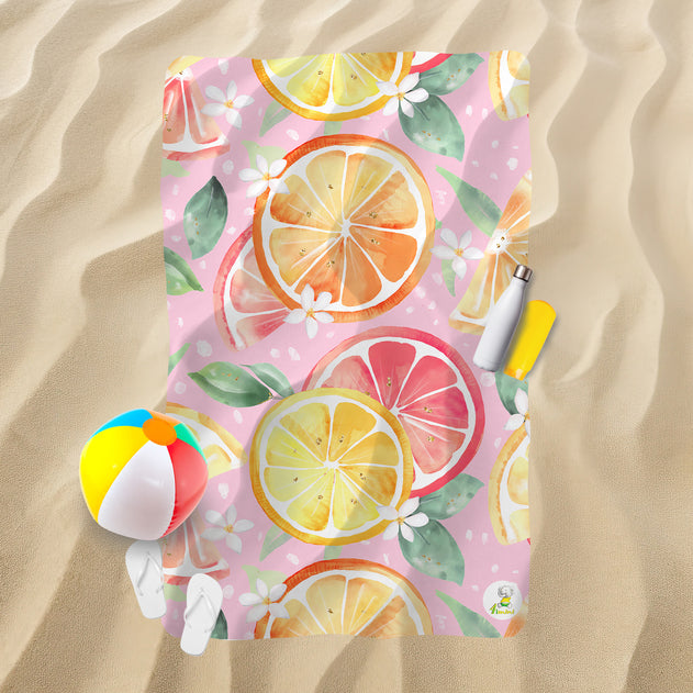 Serviette de plage - Tranches d'agrumes