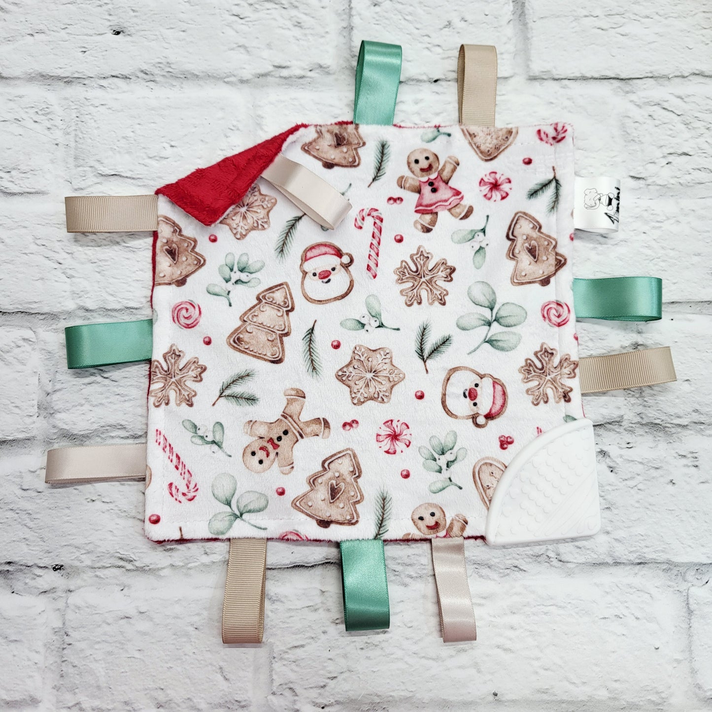 Biscuits de noël - Doudou étiquettes craquante avec coin de dentition