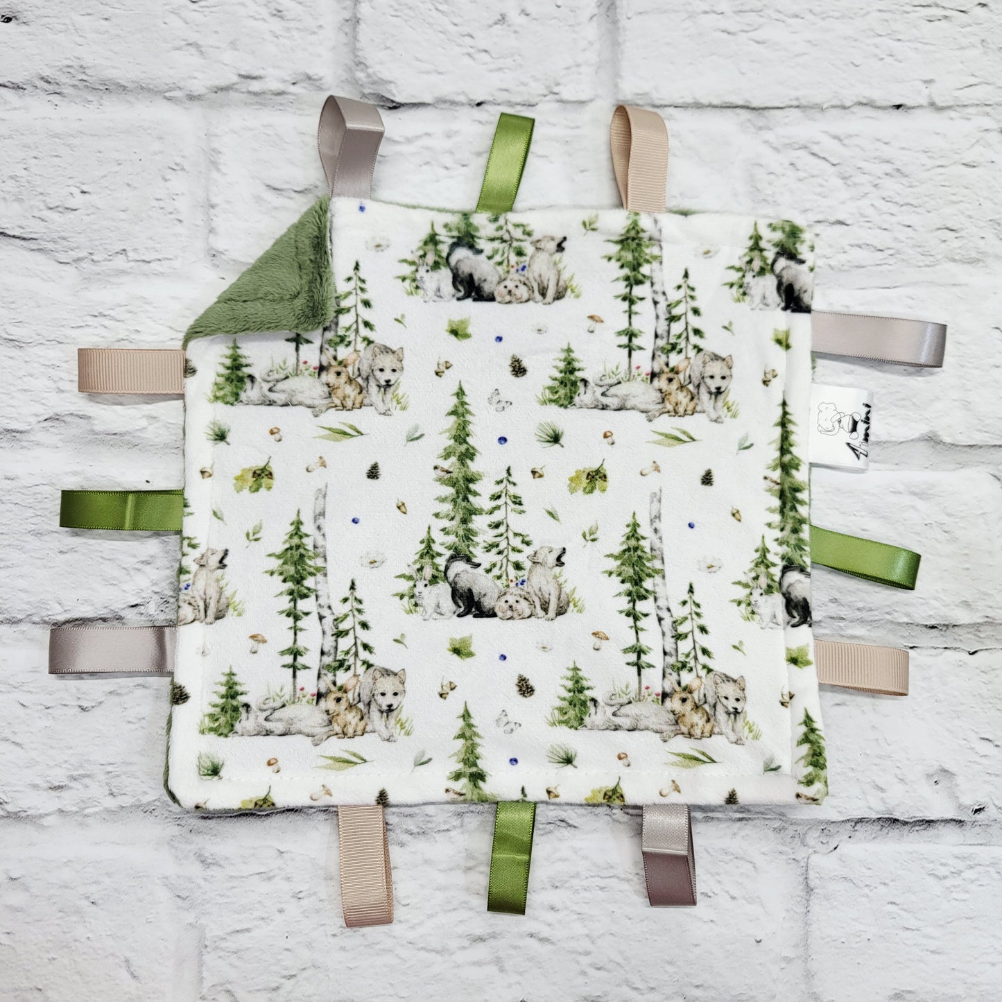 Doux réveil en forêt - Doudou étiquettes craquant