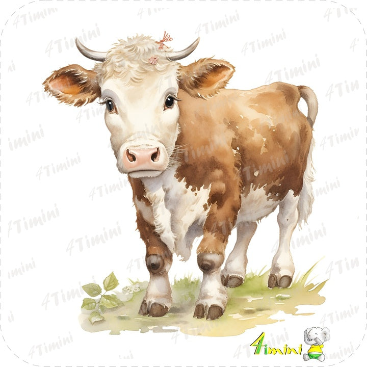 Ensemble de 5 débarbouillettes velours - Animaux de la ferme