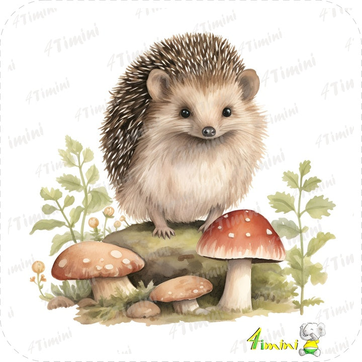 Ensemble de 5 débarbouillettes velours - Animaux de la forêt