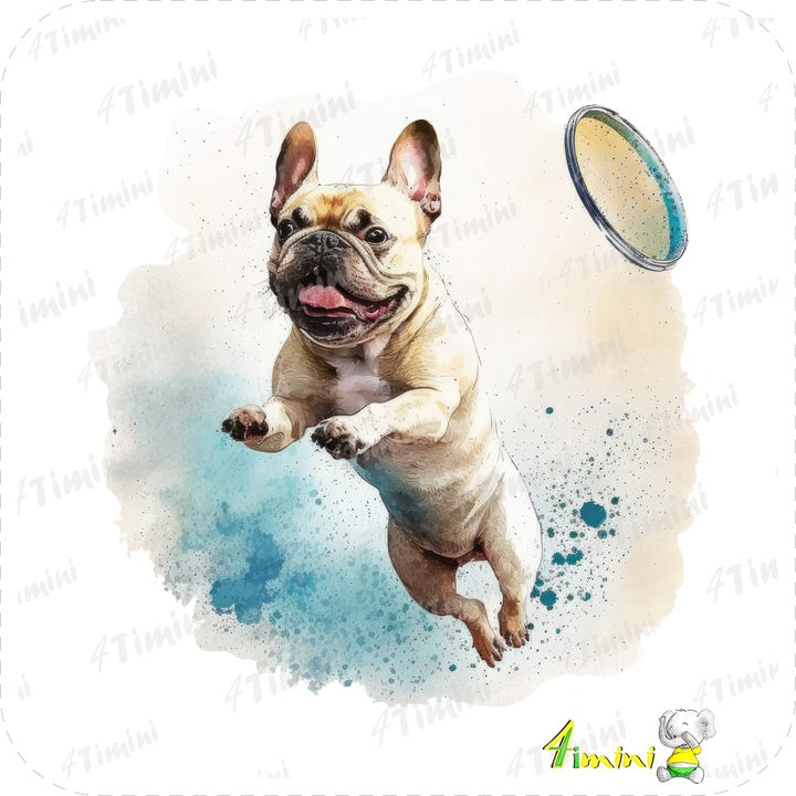 Ensemble de 5 débarbouillettes velours - Bulldog français