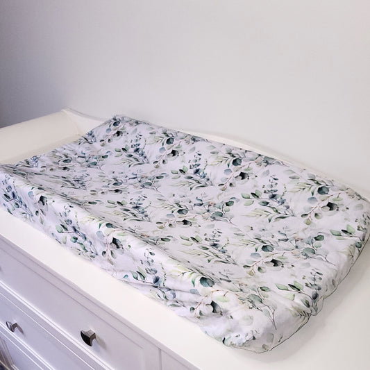 Feuillus et eucalyptus - Housse de matelas à langer