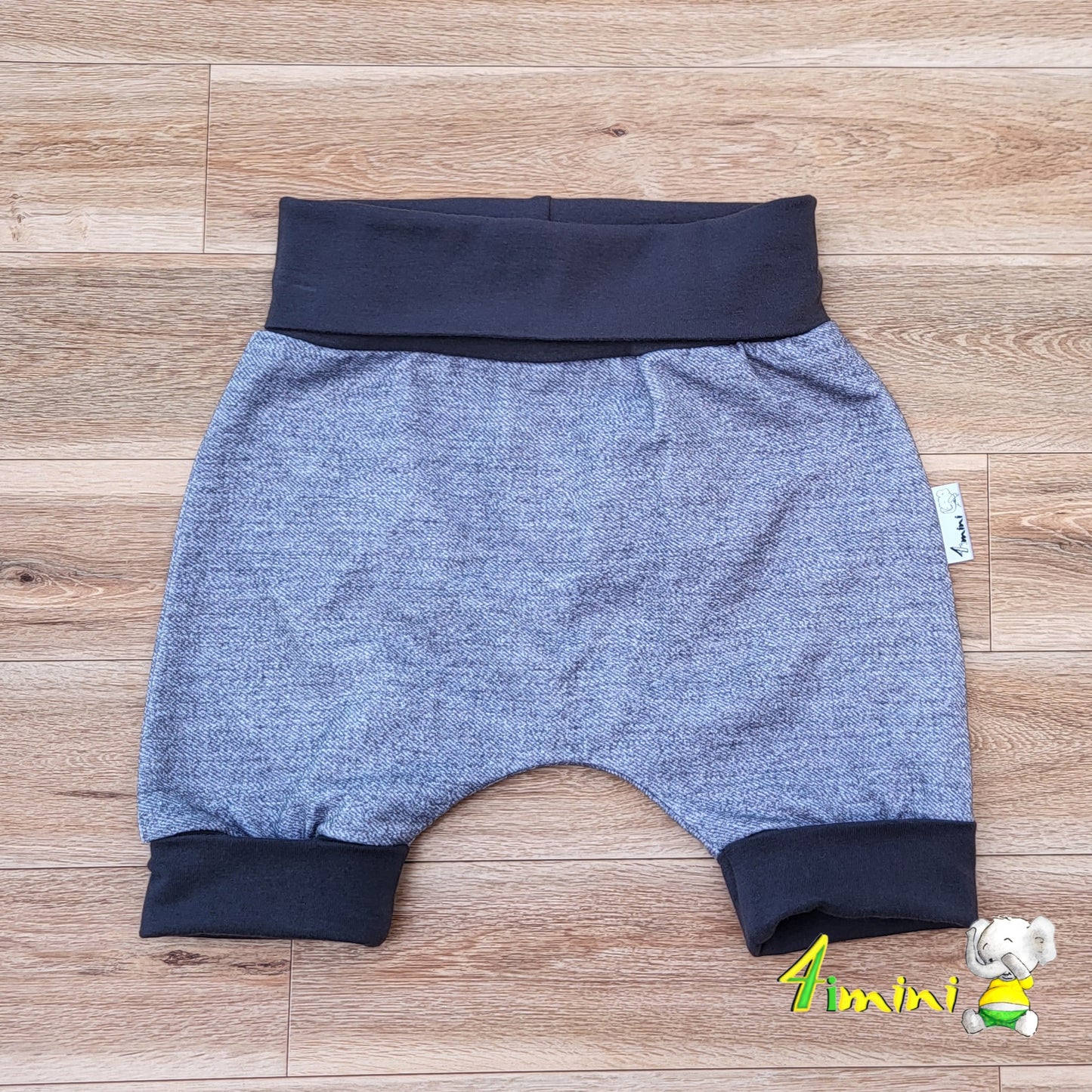 Short évolutif imitation jeans gris - Liquidation