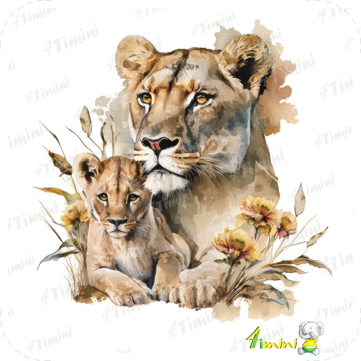 Ensemble de 5 débarbouillettes velours - Amour de maman en afrique