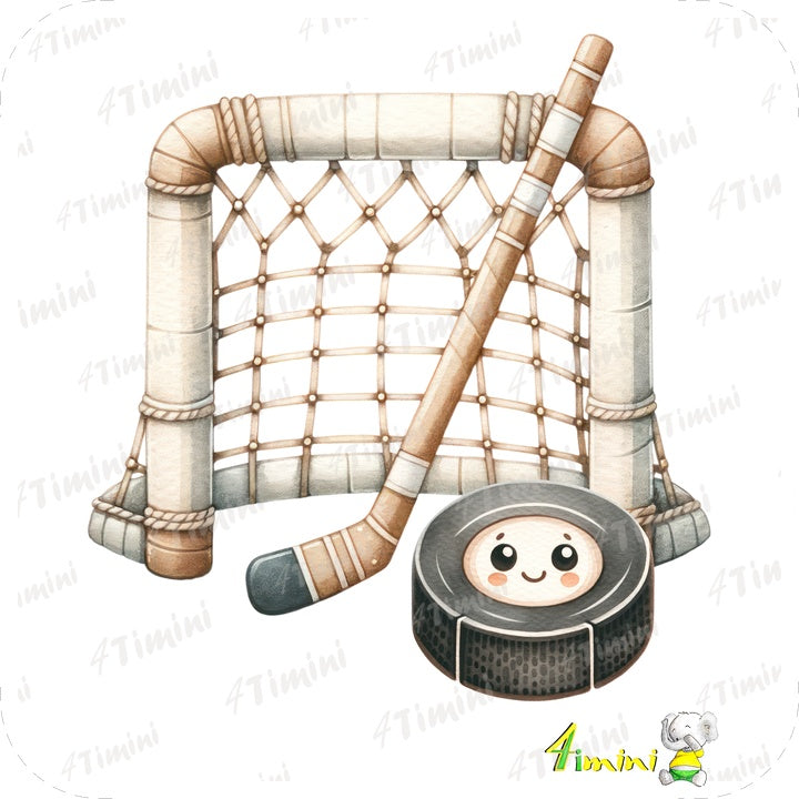 Joueur de hockey - Ensemble de 5 débarbouillettes velours