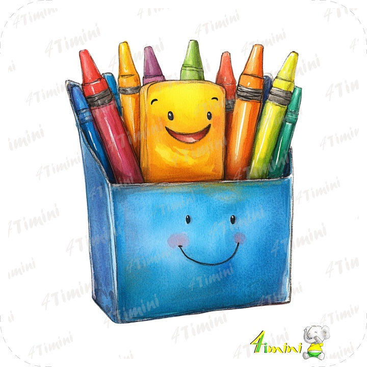 Ensemble de 5 débarbouillettes velours - À la maternelle