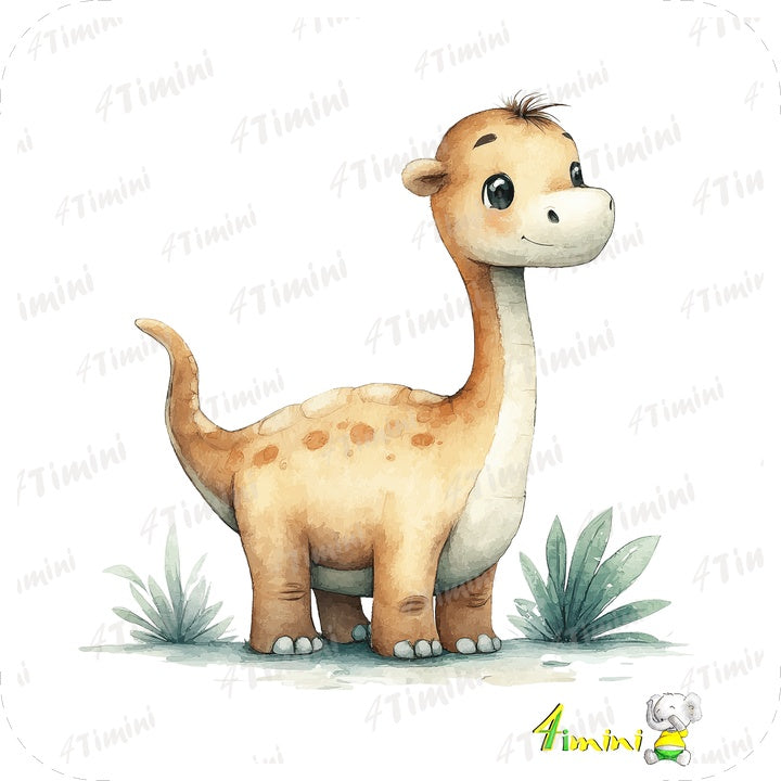 Ensemble de 5 débarbouillettes velours -  La pouponnière des dinosaures