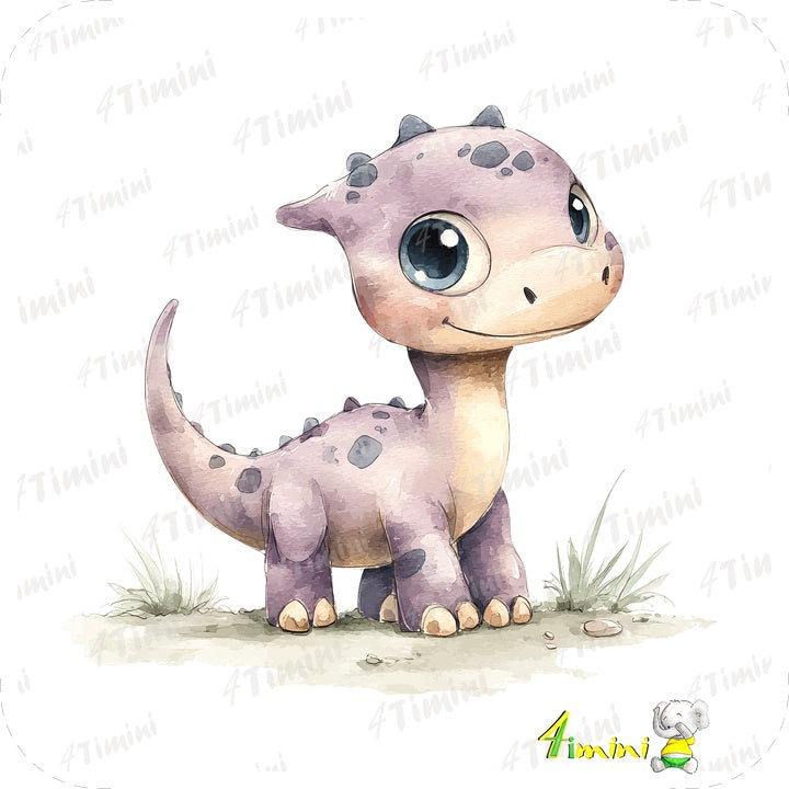 Ensemble de 5 débarbouillettes velours -  La pouponnière des dinosaures