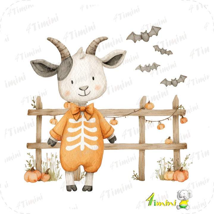 Ensemble de 5 débarbouillettes velours - Halloween à la ferme