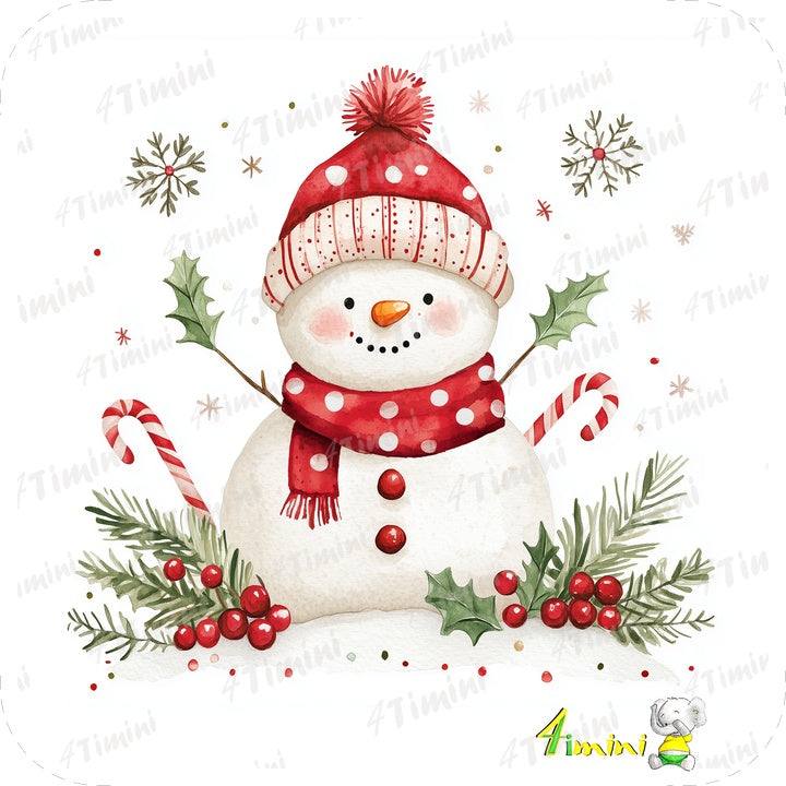 Ensemble de 5 débarbouillettes velours - Charme de Noël