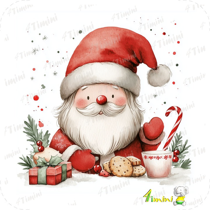 Ensemble de 5 débarbouillettes velours - Charme de Noël