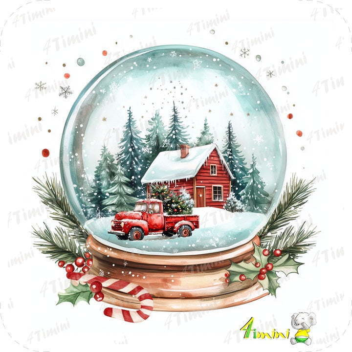 Ensemble de 5 débarbouillettes velours - Charme de Noël