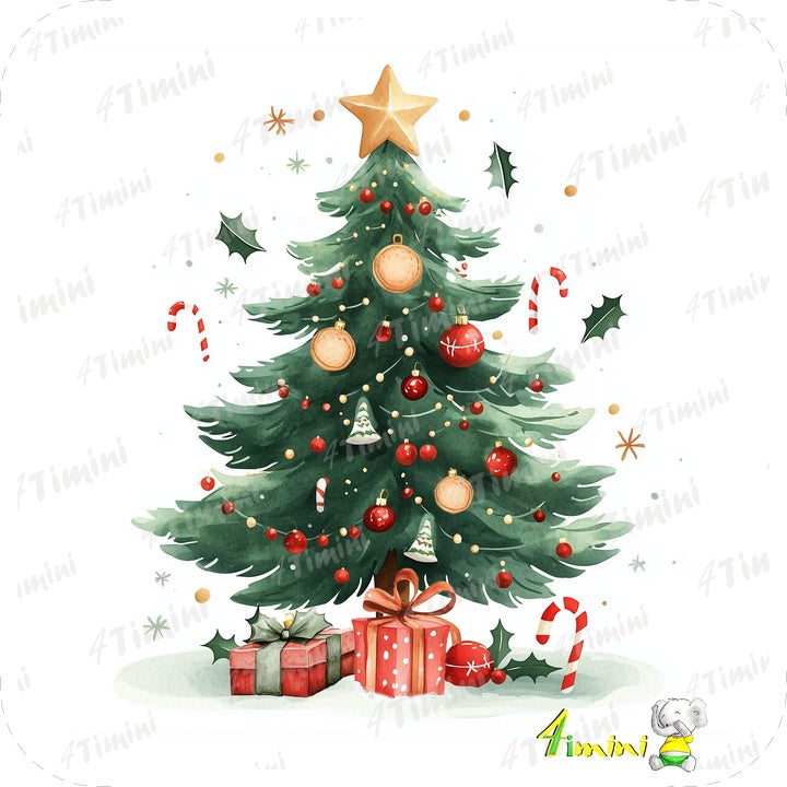 Ensemble de 5 débarbouillettes velours - Charme de Noël