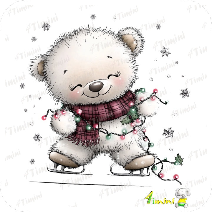 Ensemble de 5 débarbouillettes velours -  Amis de la Forêt en Fête