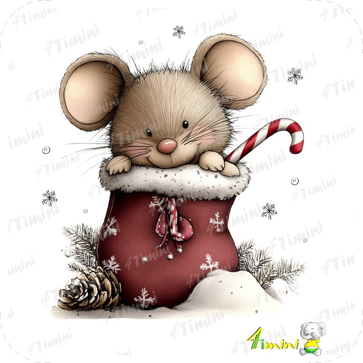 Ensemble de 5 débarbouillettes velours -  Amis de la Forêt en Fête