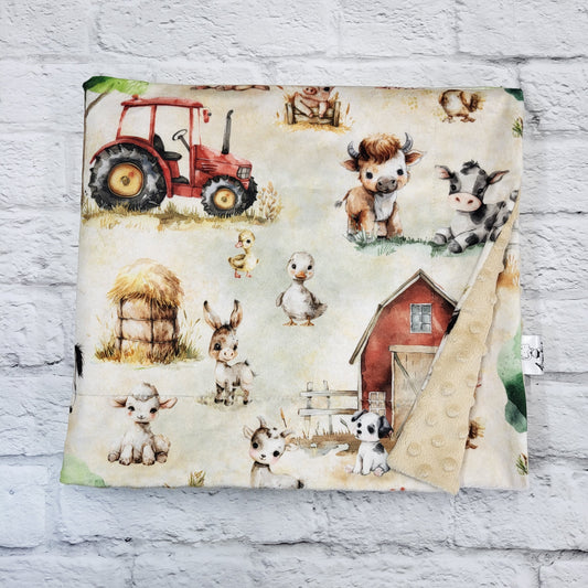 Petite doudou - Fermette endos beige (motif exclusif)