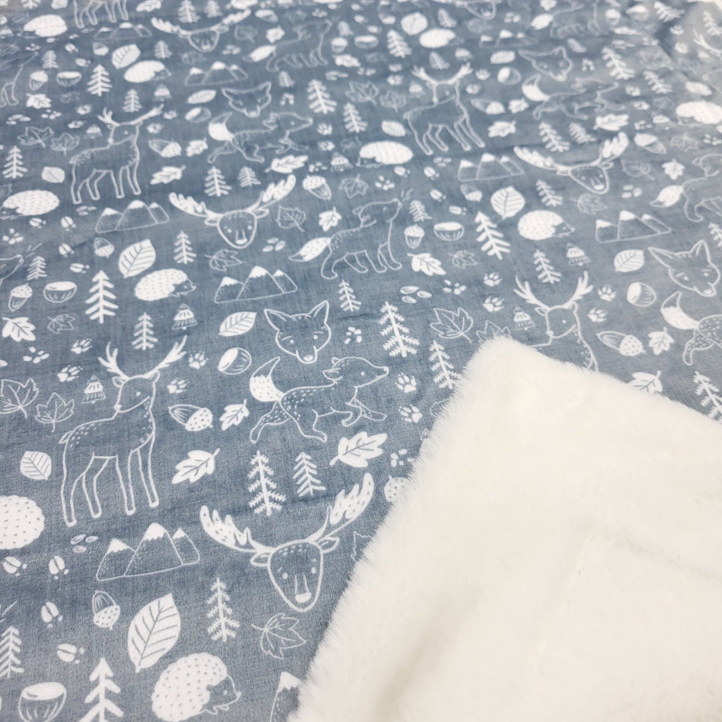 Petite doudou - Douce faune gris denim