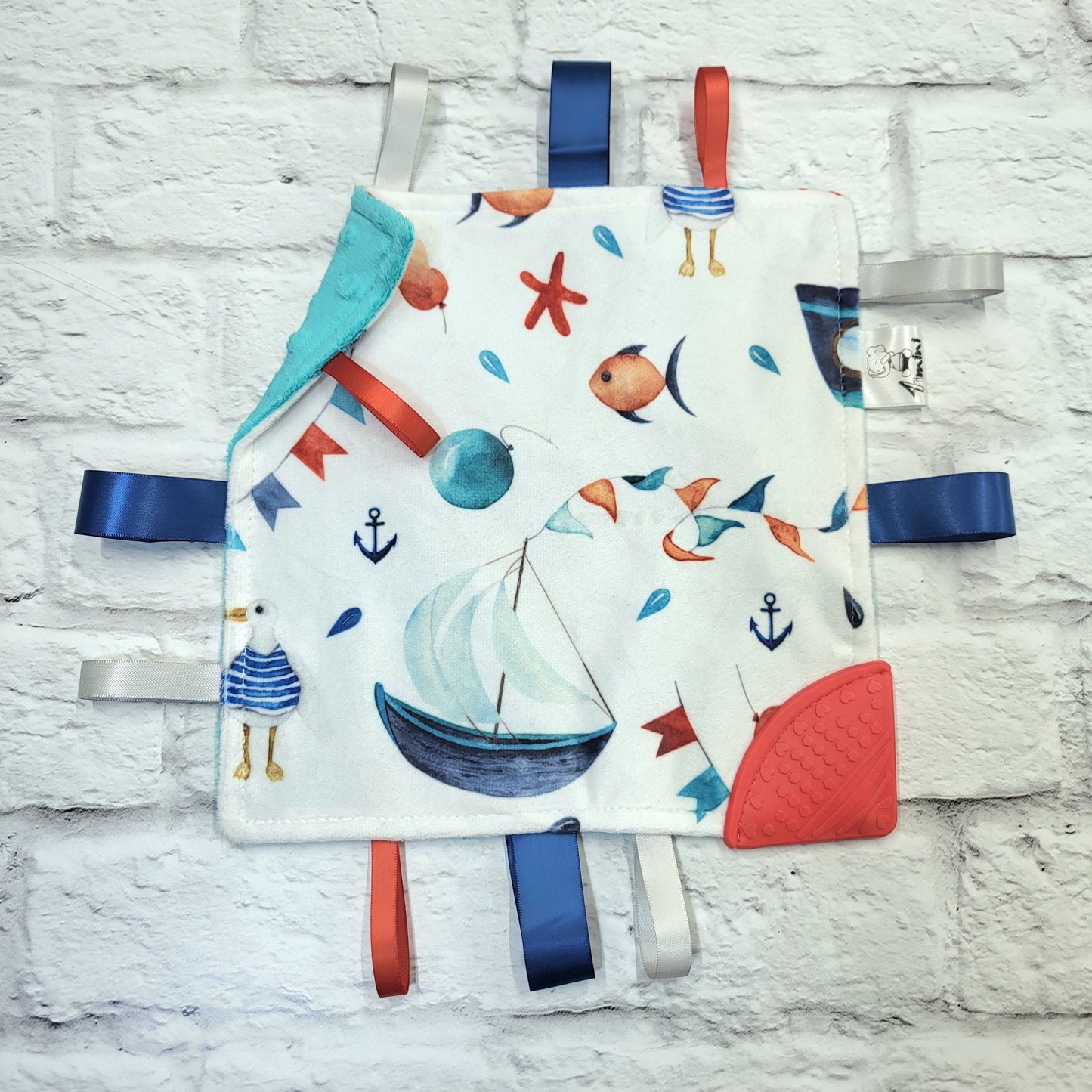 Naufrage - Doudou étiquettes craquante avec coin de dentition