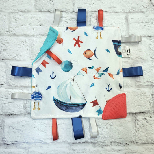 Naufrage - Doudou étiquettes craquante avec coin de dentition