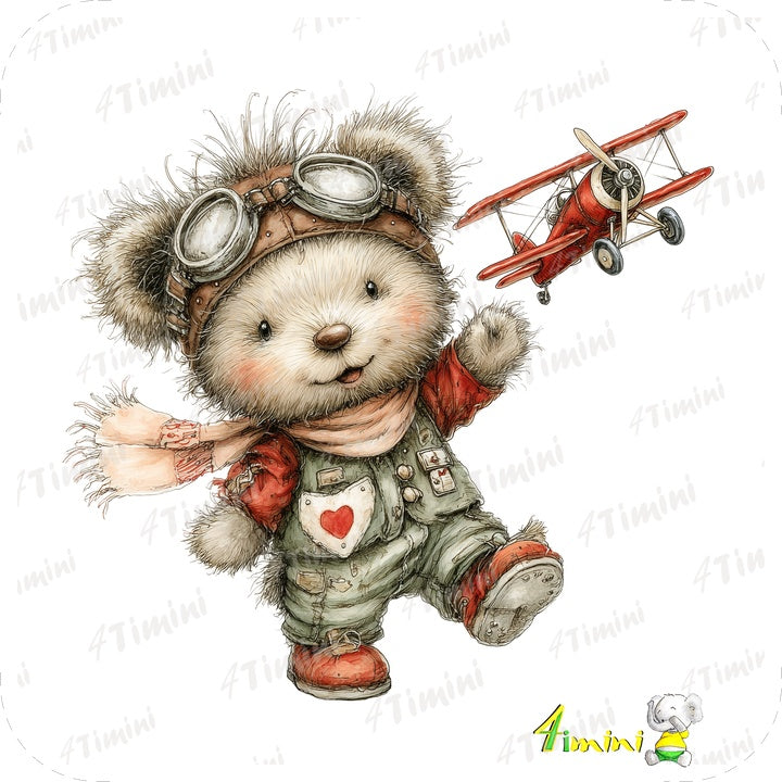 Ensemble de 5 débarbouillettes velours - Voleur de coeurs