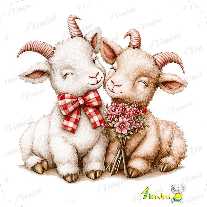 Ensemble de 5 débarbouillettes velours - Amoureux de la ferme