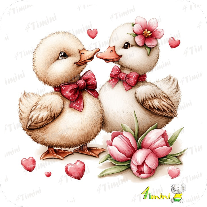 Ensemble de 5 débarbouillettes velours - Amoureux de la ferme