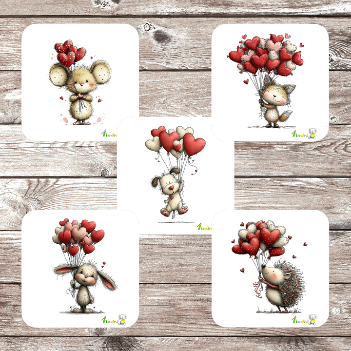 Ensemble de 5 débarbouillettes velours - Livraison de ballons