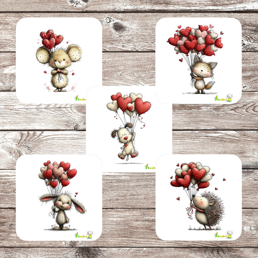 Ensemble de 5 débarbouillettes velours - Livraison de ballons