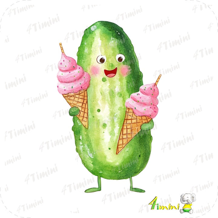 Pickle, cornichon, cornet, glace, heureux par 4Timini