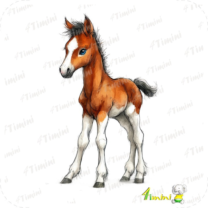 Coquette ferme, animal, animaux de la ferme, cheval, poney, confectionné au Québec par 4Timini.
