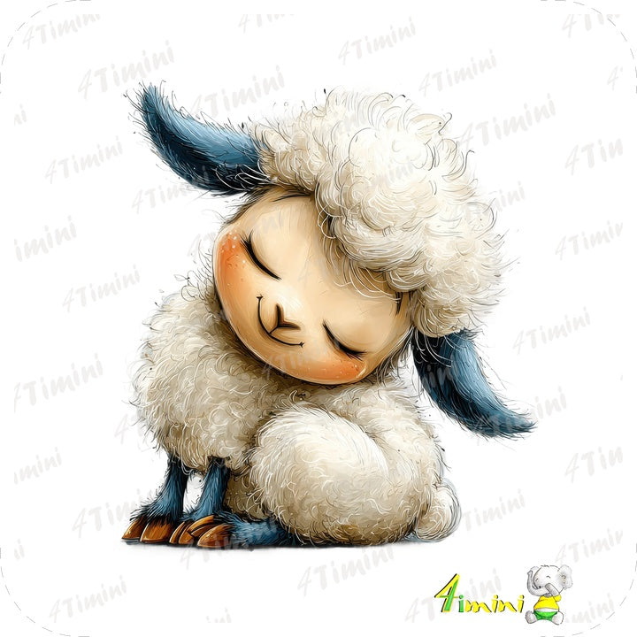 Coquette ferme (animal, animaux de la ferme, mouton, confectionné au Québec par 4Timini.