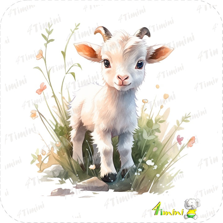 Ensemble de 5 débarbouillettes velours - Bébés de la ferme