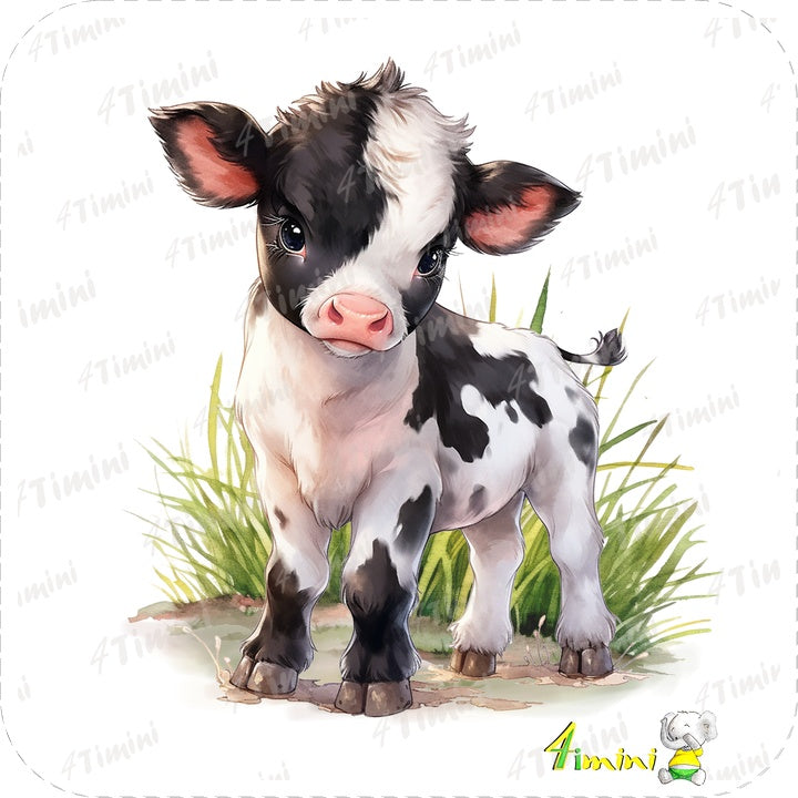 Ensemble de 5 débarbouillettes velours - Bébés de la ferme
