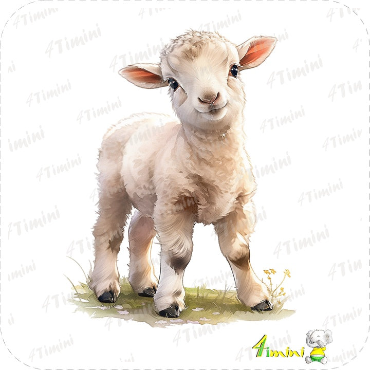 Ensemble de 5 débarbouillettes velours - Bébés de la ferme