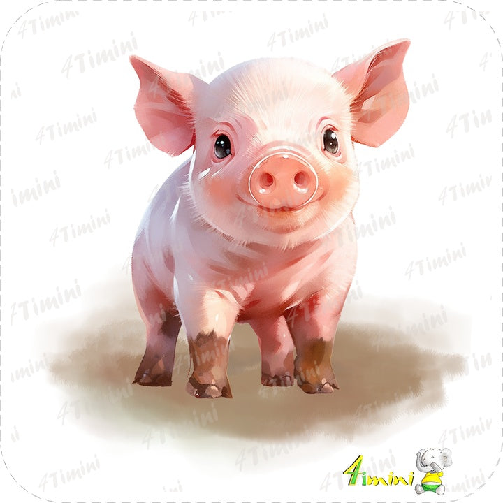 Ensemble de 5 débarbouillettes velours - Bébés de la ferme
