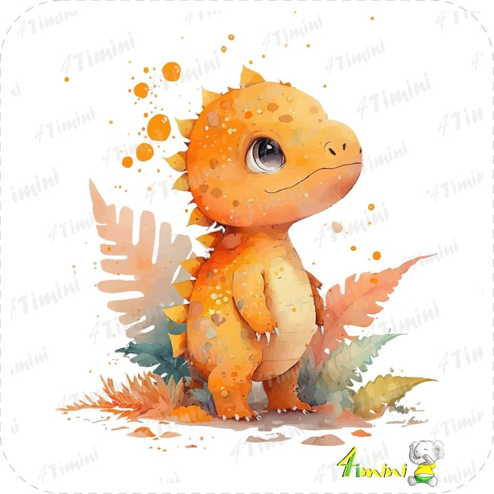 Ensemble de 5 débarbouillettes velours - Dino